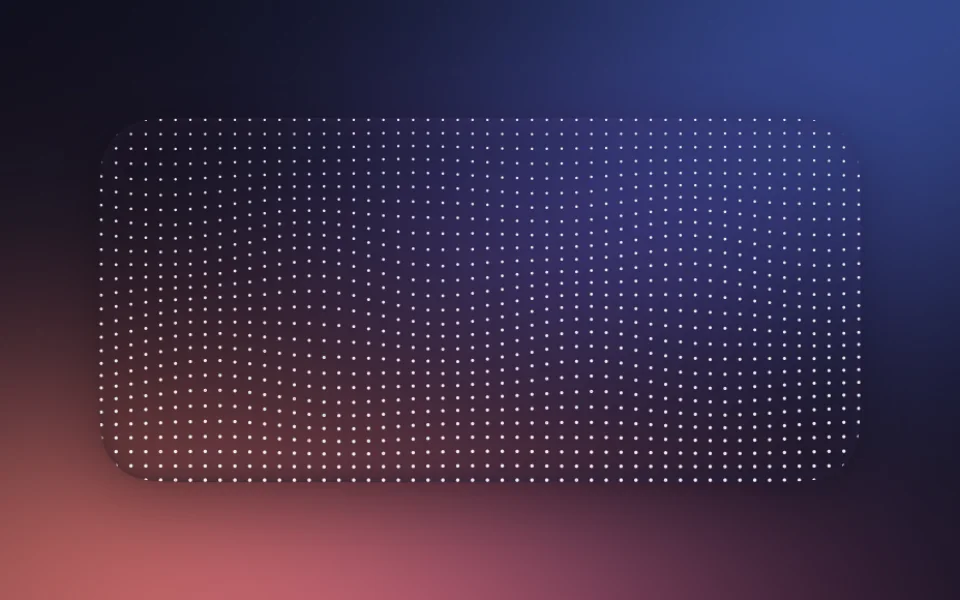 Audio Visualiser widget in the Particles style at Medium size on a Mac lock screen