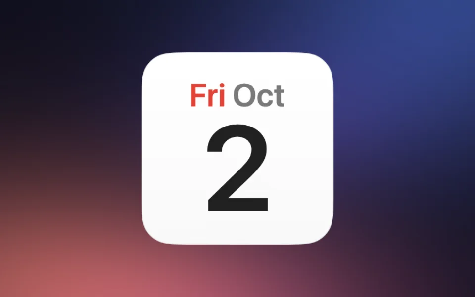 Calendar widget in the Date style at Small size on a Mac lock screen