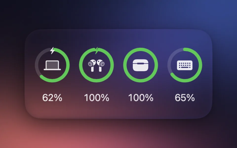 Devices widget at Medium size on a Mac lock screen
