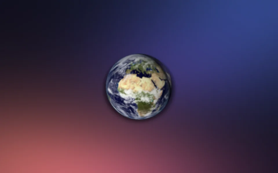 Mini Globe widget at Mini size on a Mac lock screen