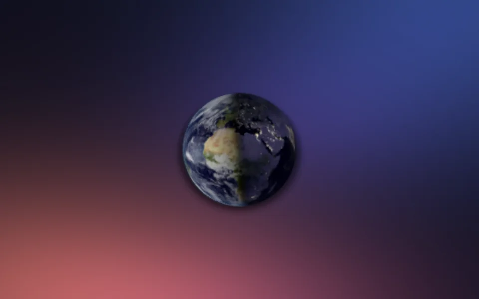 Mini Globe widget at Mini size on a Mac lock screen